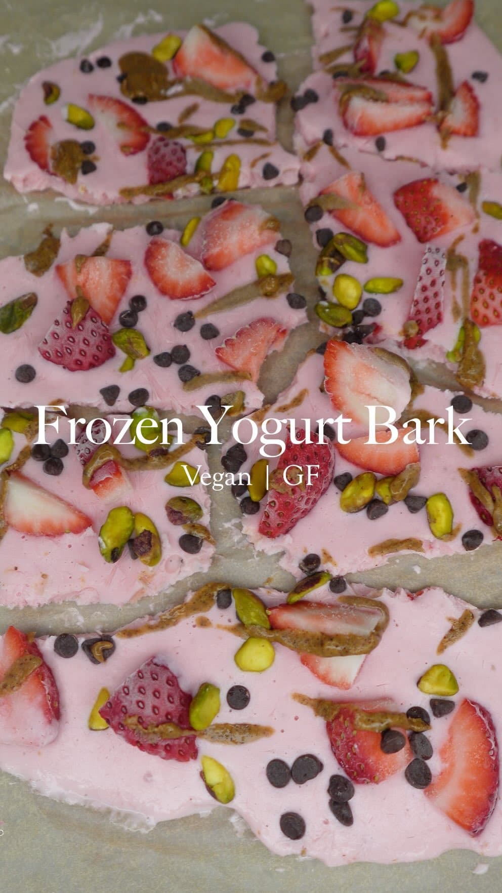 Frozen yoghurt bark