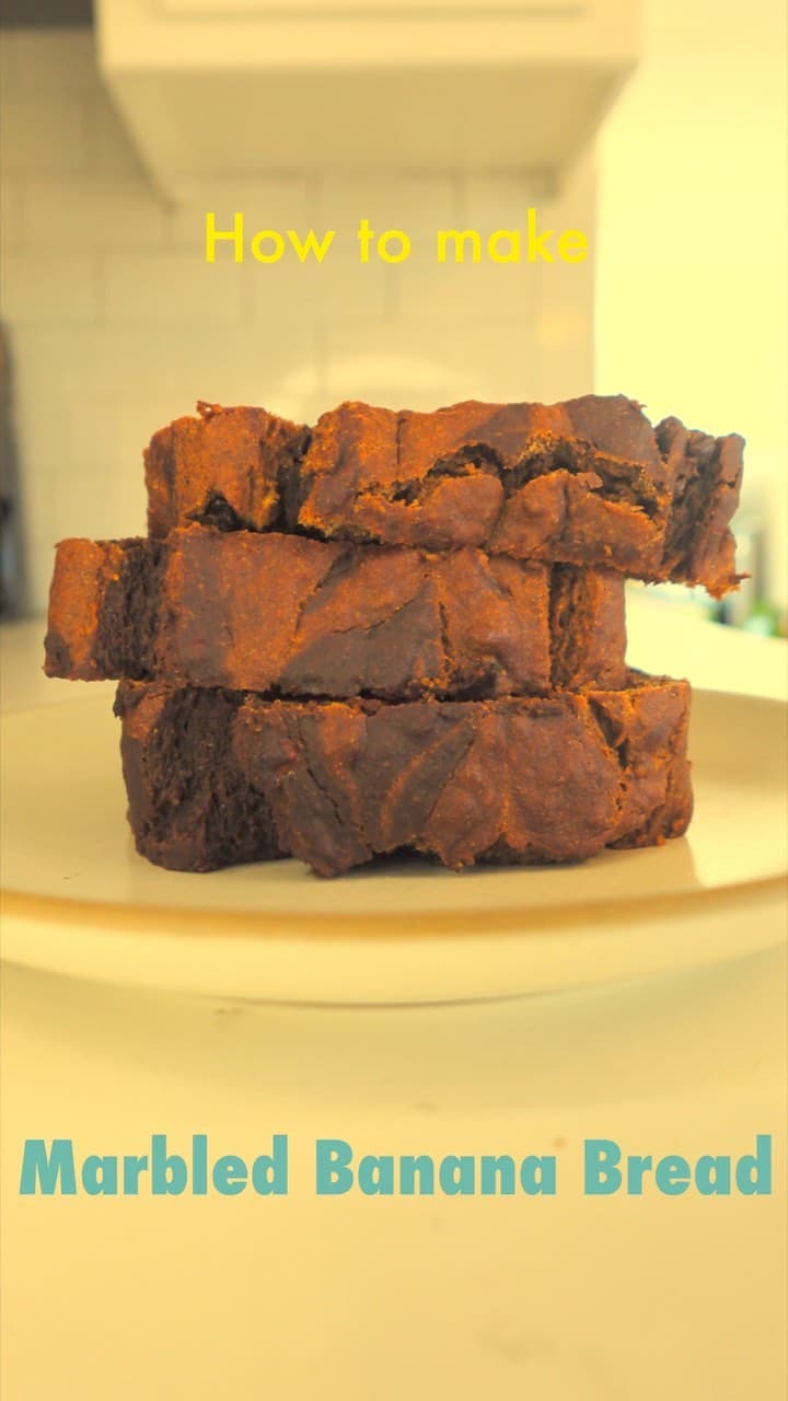 Wes Anderson Inspired Marbled Banana Bread  