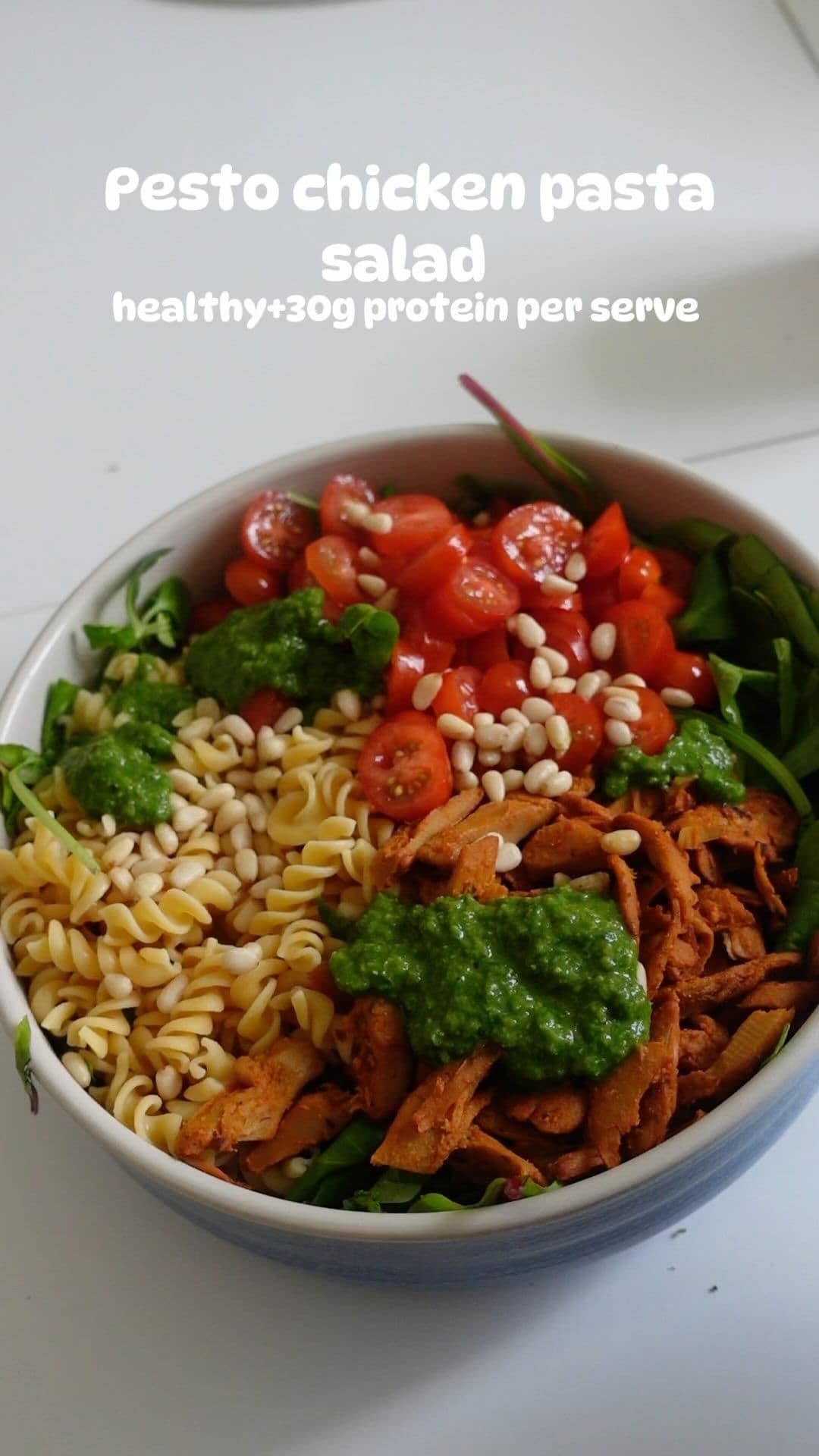 PESTO VEGAN CHICKEN PASTA SALAD 