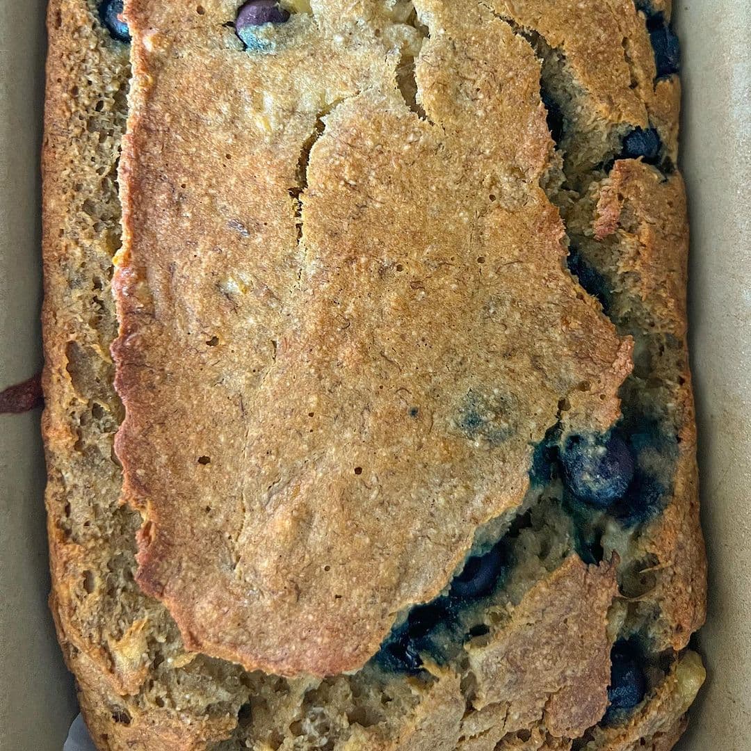 Healthy LEMON BLUEBERRY Loaf Cake  - vegan + gluten free + refined sugar free