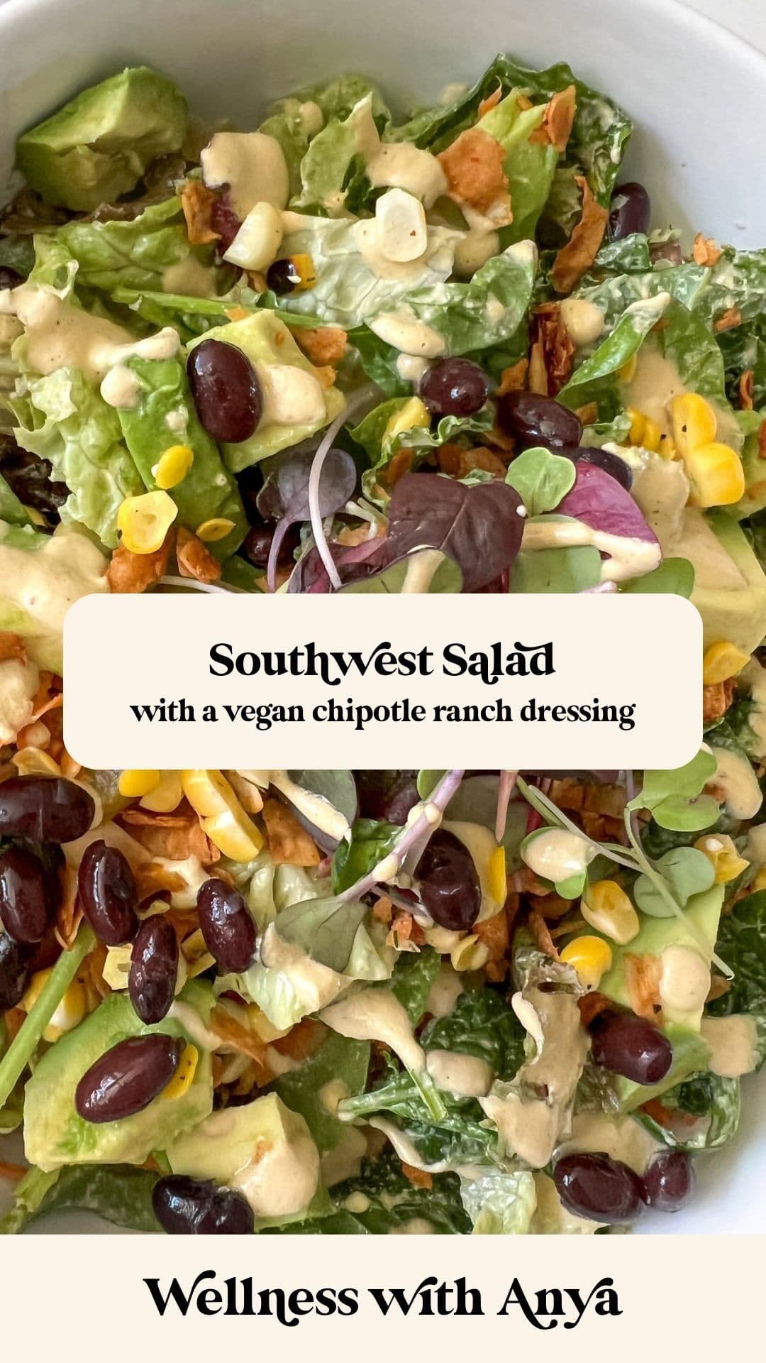 SOUTHWEST SALAD  with a chipotle ranch dressing