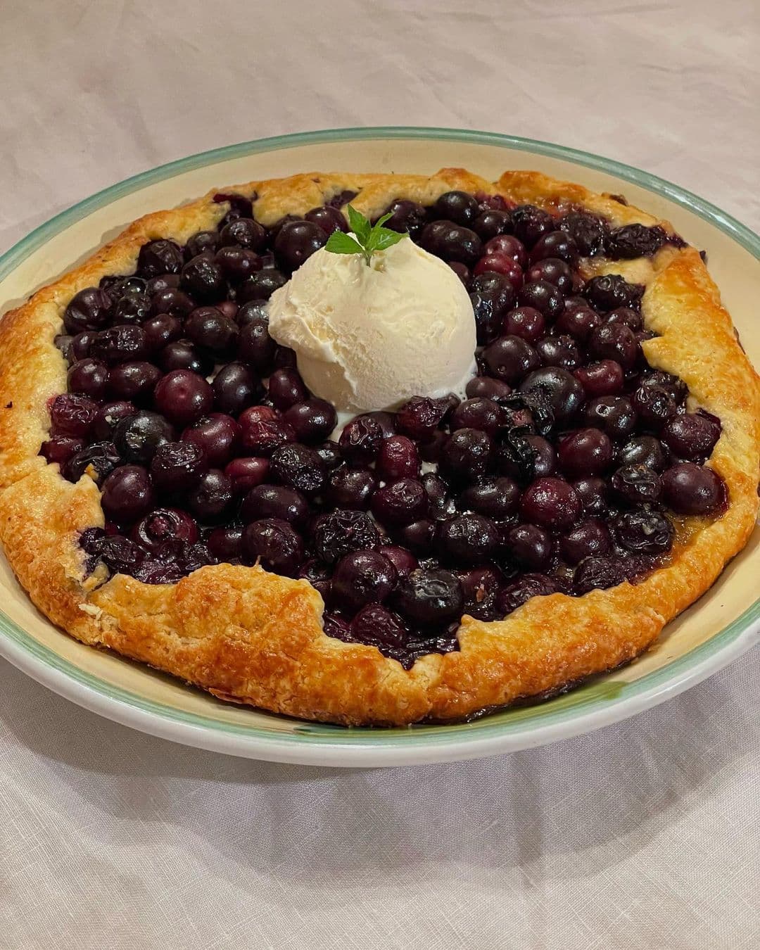 Blueberry camomile tart  
