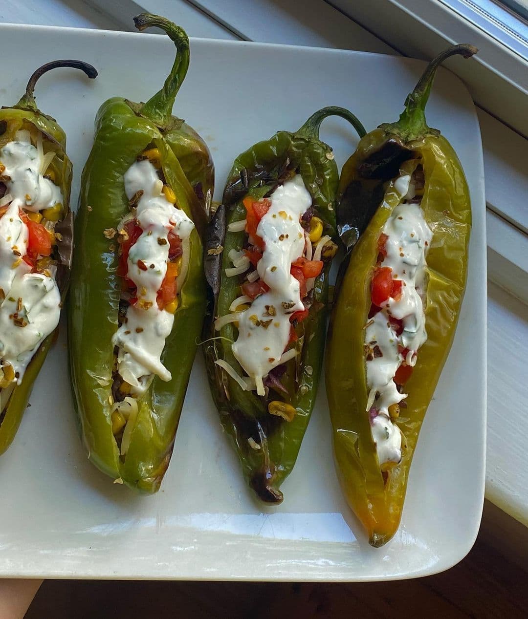 Stuffed hatch green chiles
