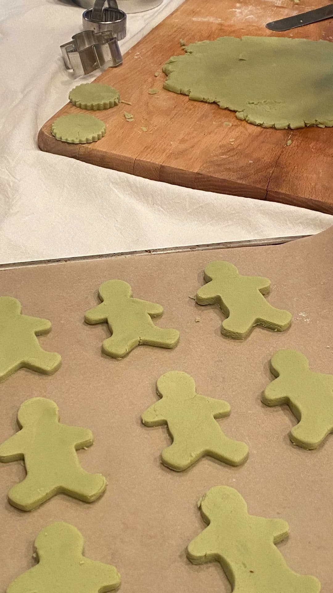 Matcha shortbread cookies