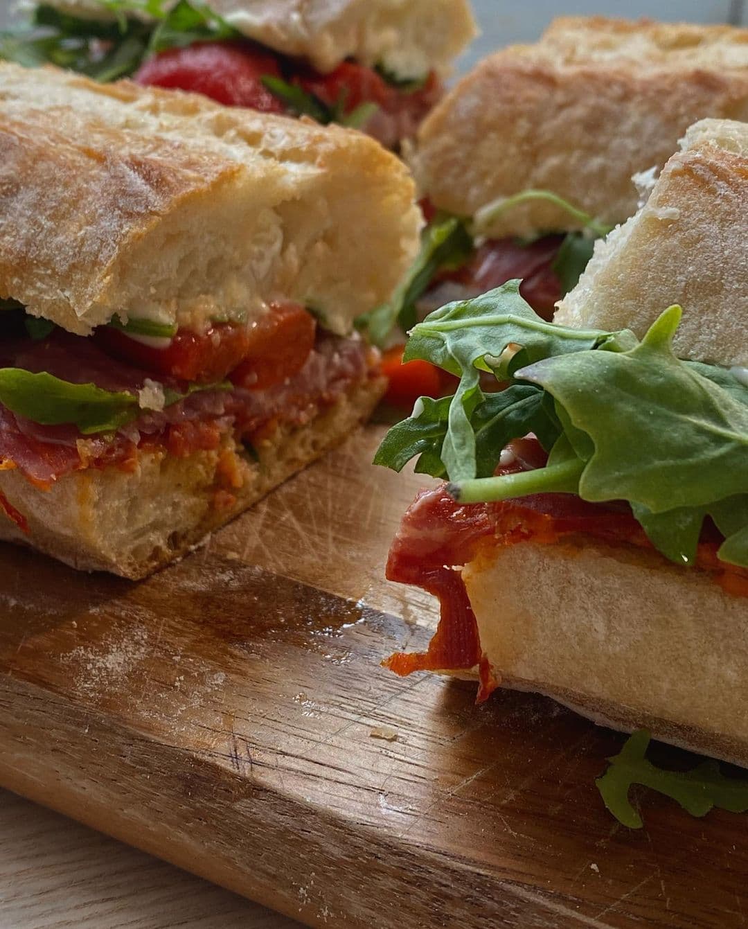 Brie prosciutto sandwiches