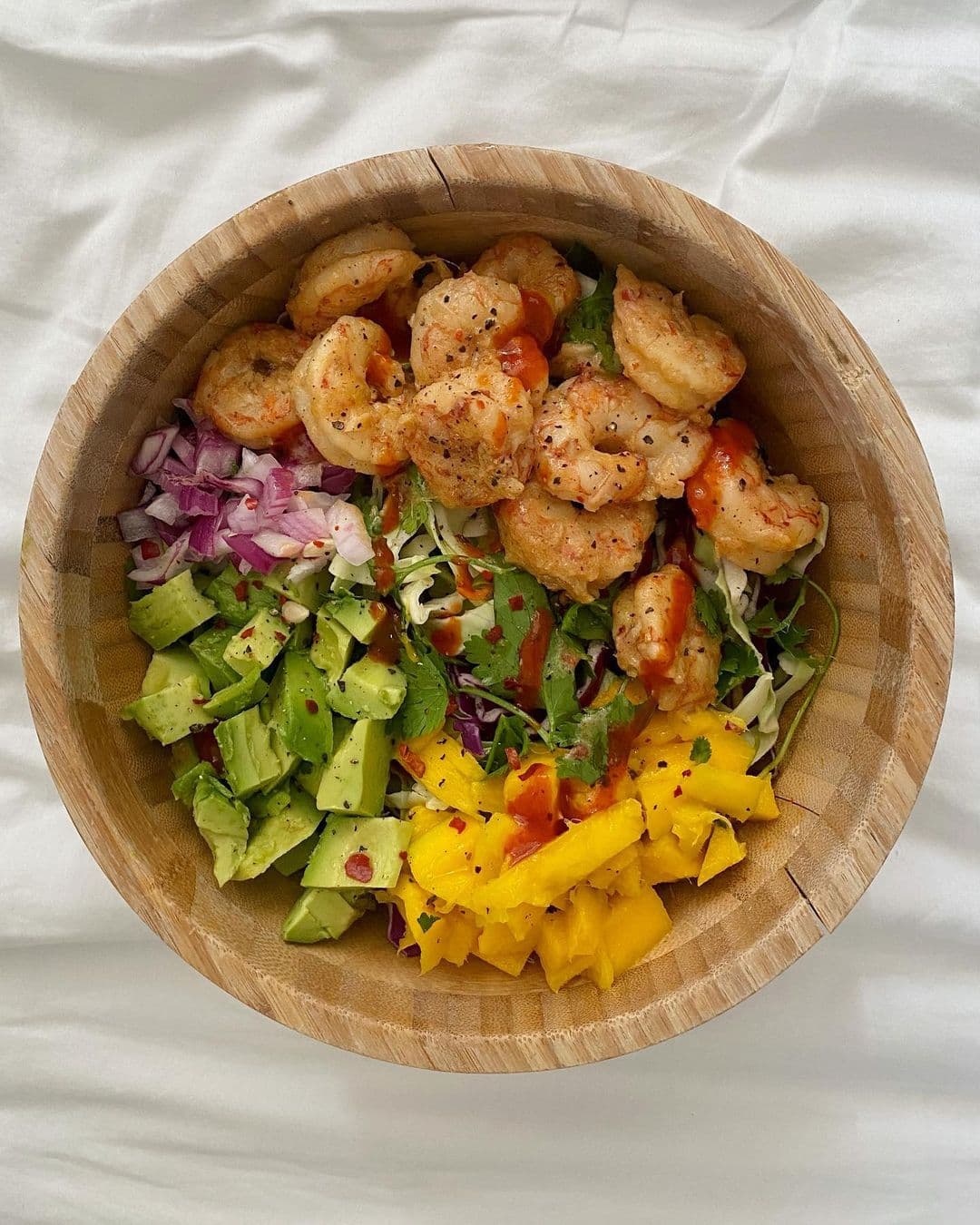 Kale Slaw Salad with Honey Garlic Shrimp