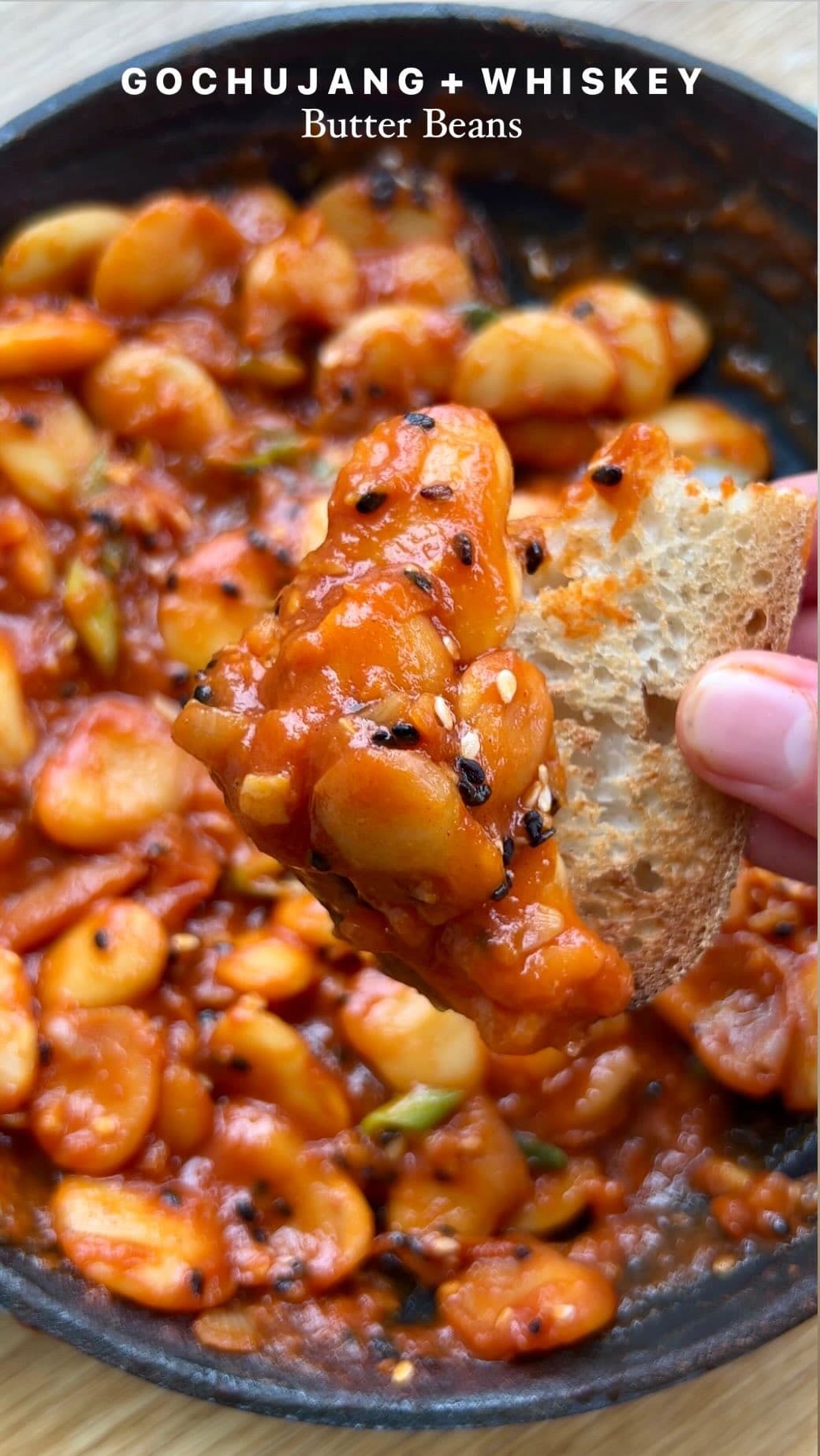 GOCHUJANG + WHISKEY BUTTER BEANS