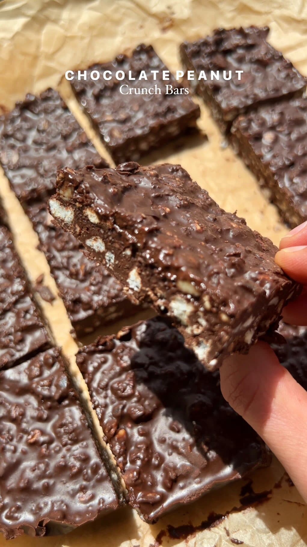 CHOCOLATE PEANUT CRUNCH BARS 