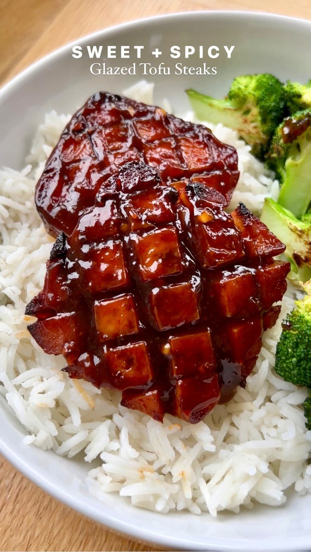 SWEET + SPICY GLAZED TOFU STEAKS