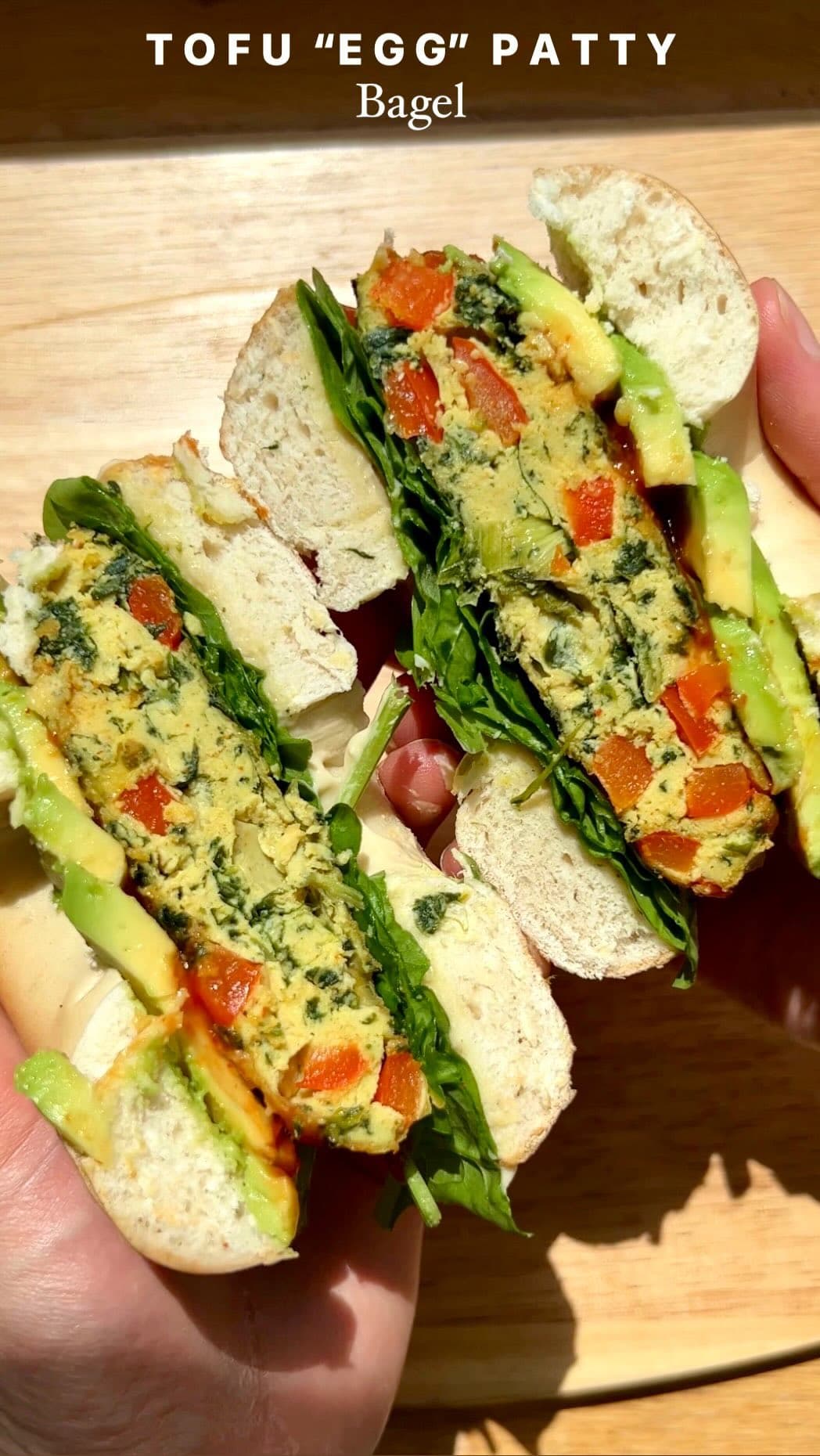 TOFU “EGG” PATTY BAGEL