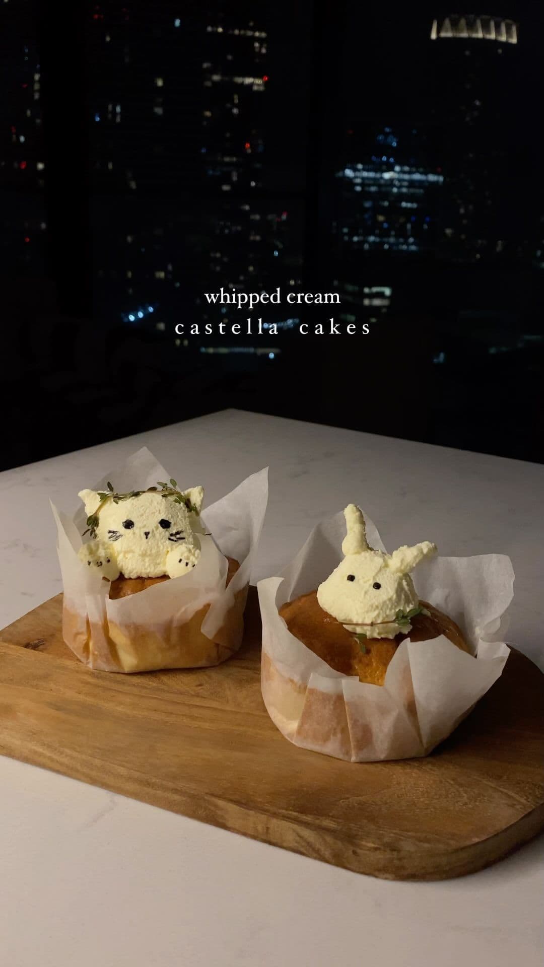 Whipped cream castella cakes!