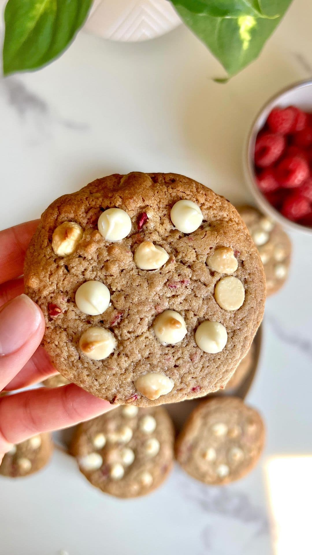 Raspberry and White Chocolate cookies ❤️