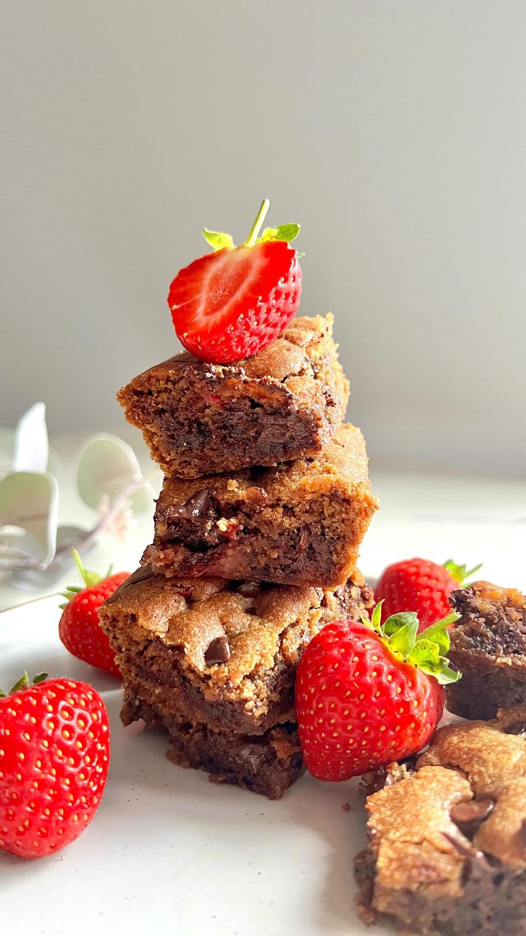 Strawberry & Chocolate chip cookie bars