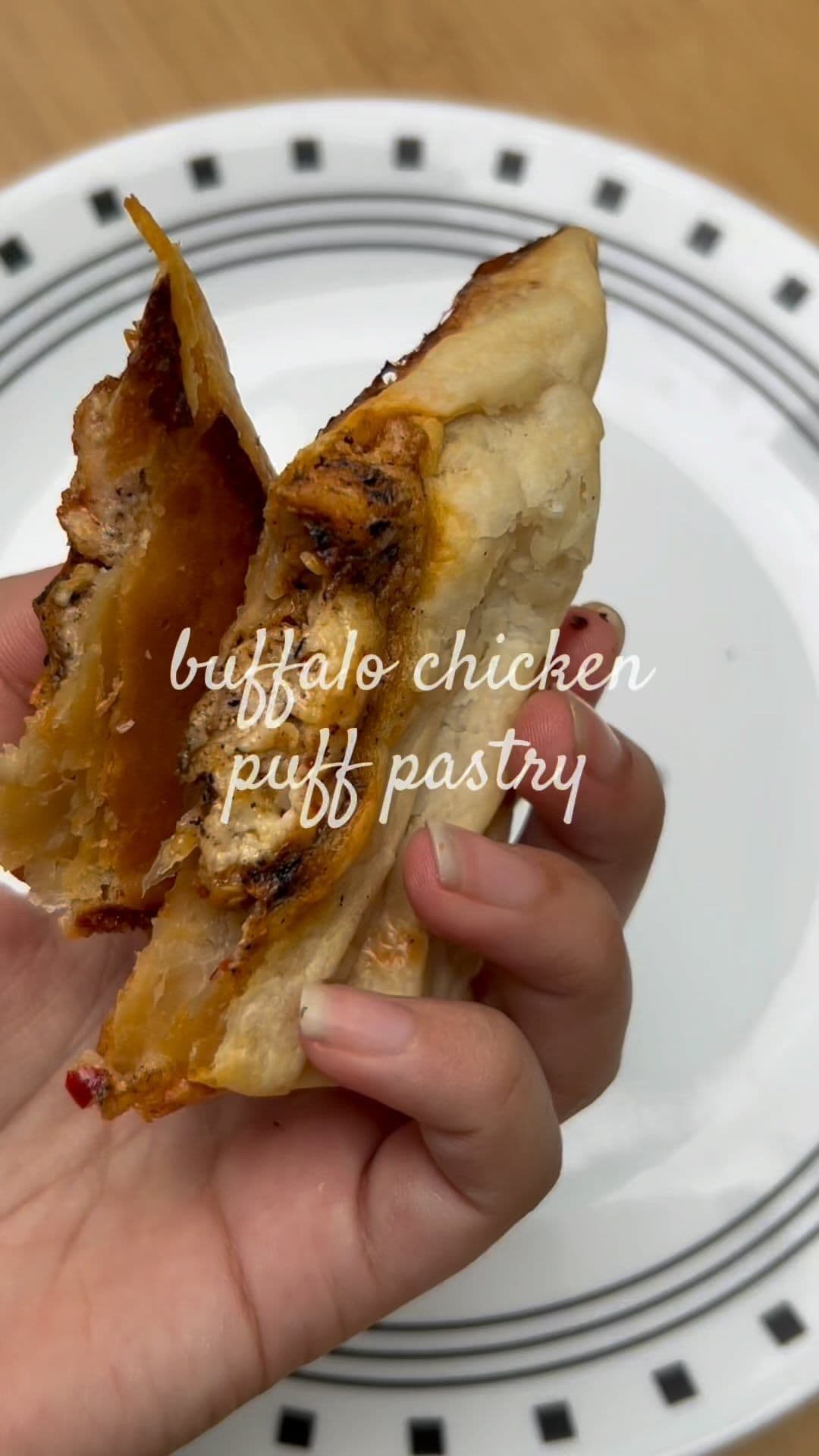 Buffalo Chicken Stuffed Puff Pastry