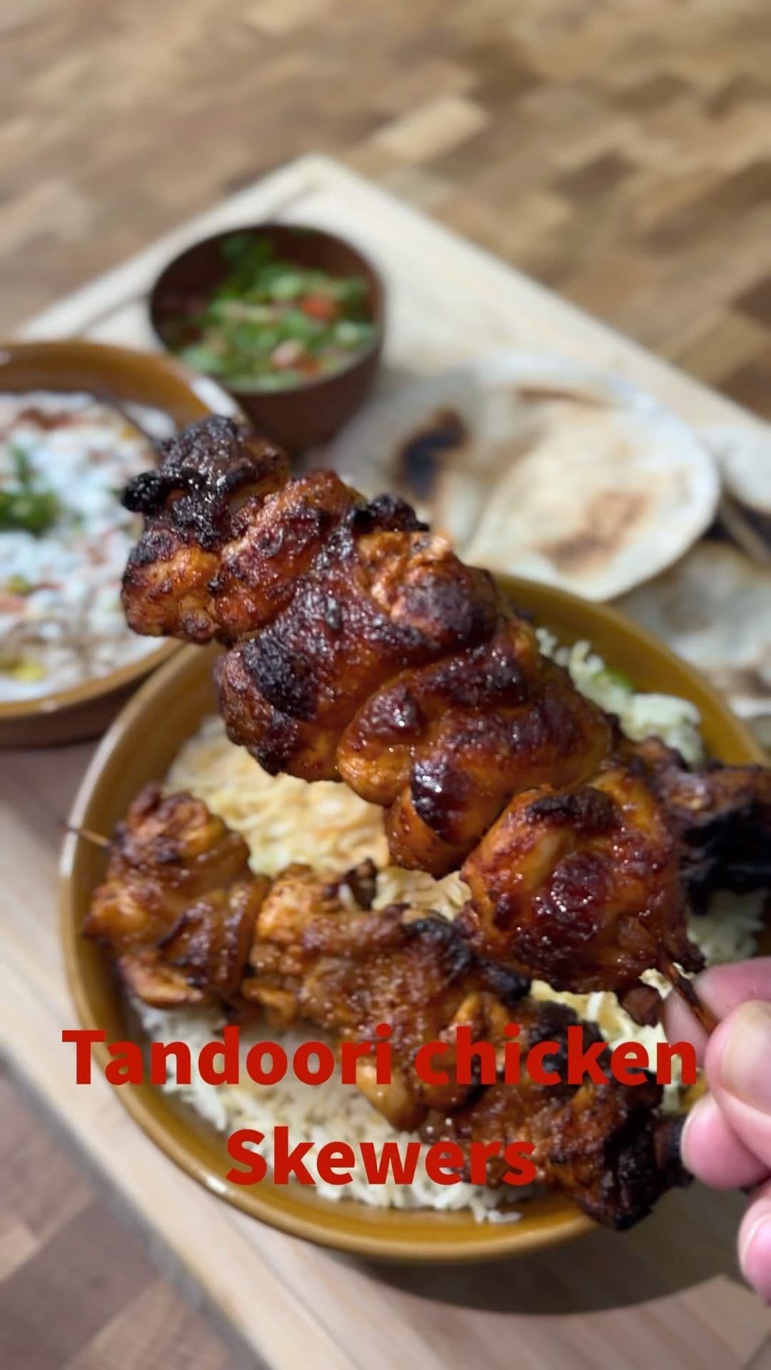 Tandoori chicken skewers in the air fryer