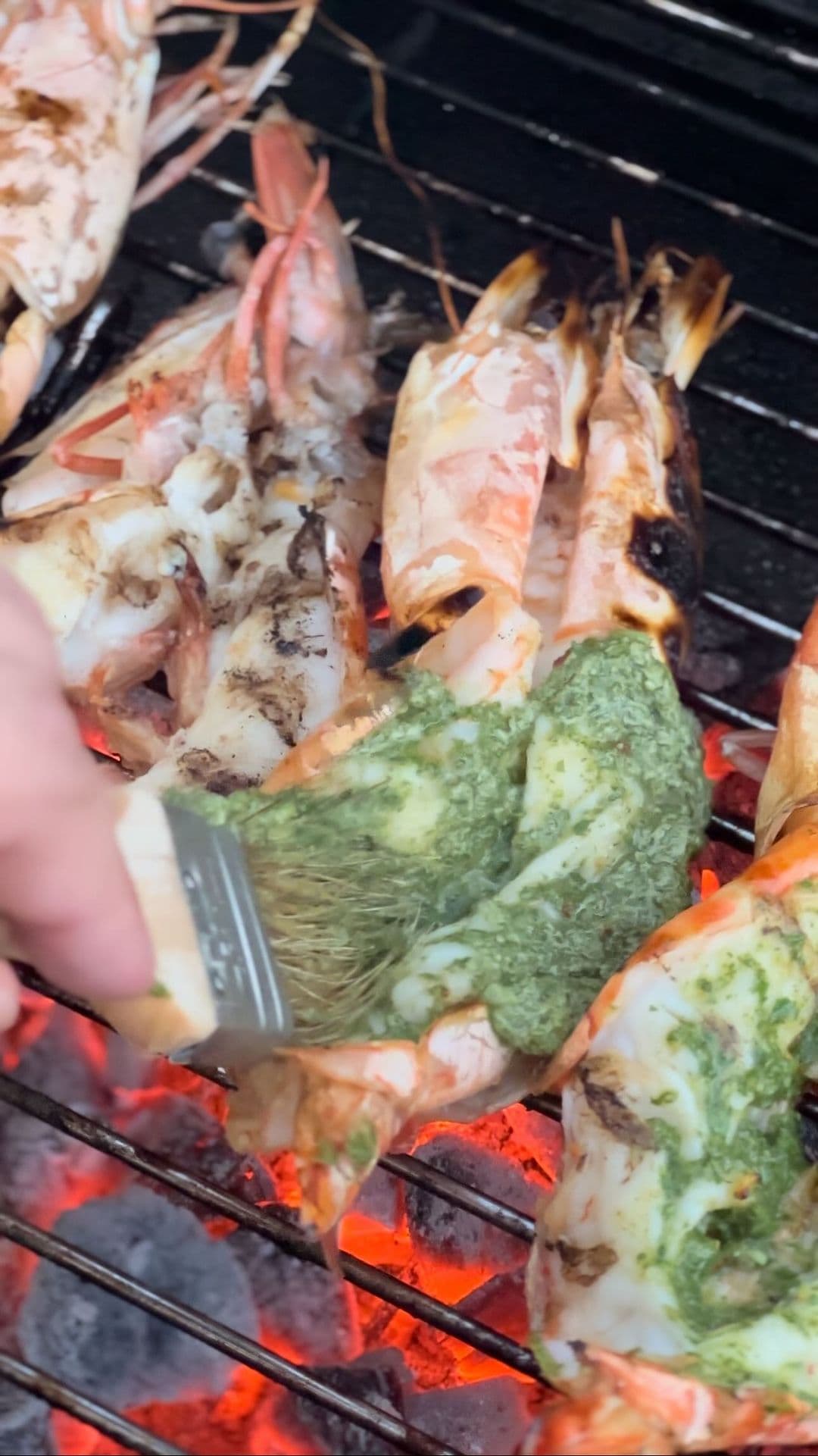 Tiger prawns with parsley butter