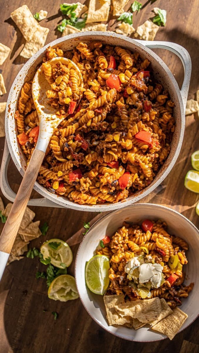 HEALTHIER ONE-POT TACO PASTA