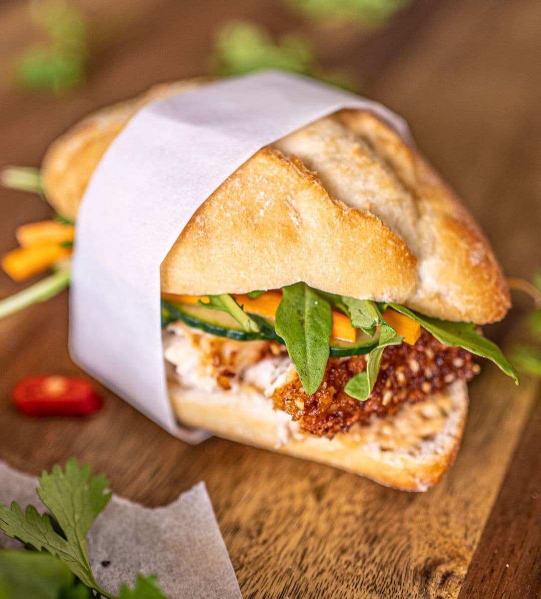 CRISPY CHICKEN BAHN MI BURGERS