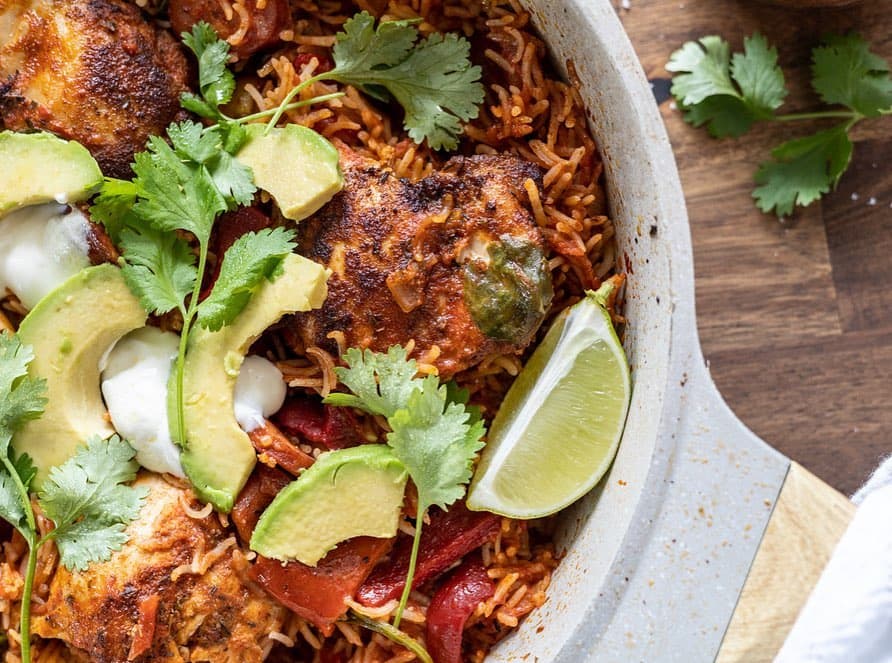 ONE-POT SPICY CAJUN CHICKEN & CHORIZO RICE