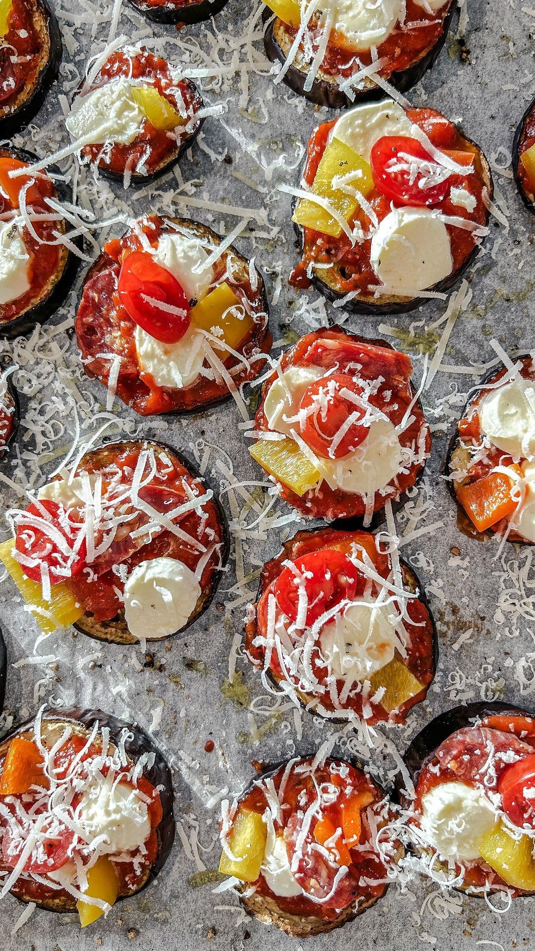 MINI EGGPLANT PIZZAS