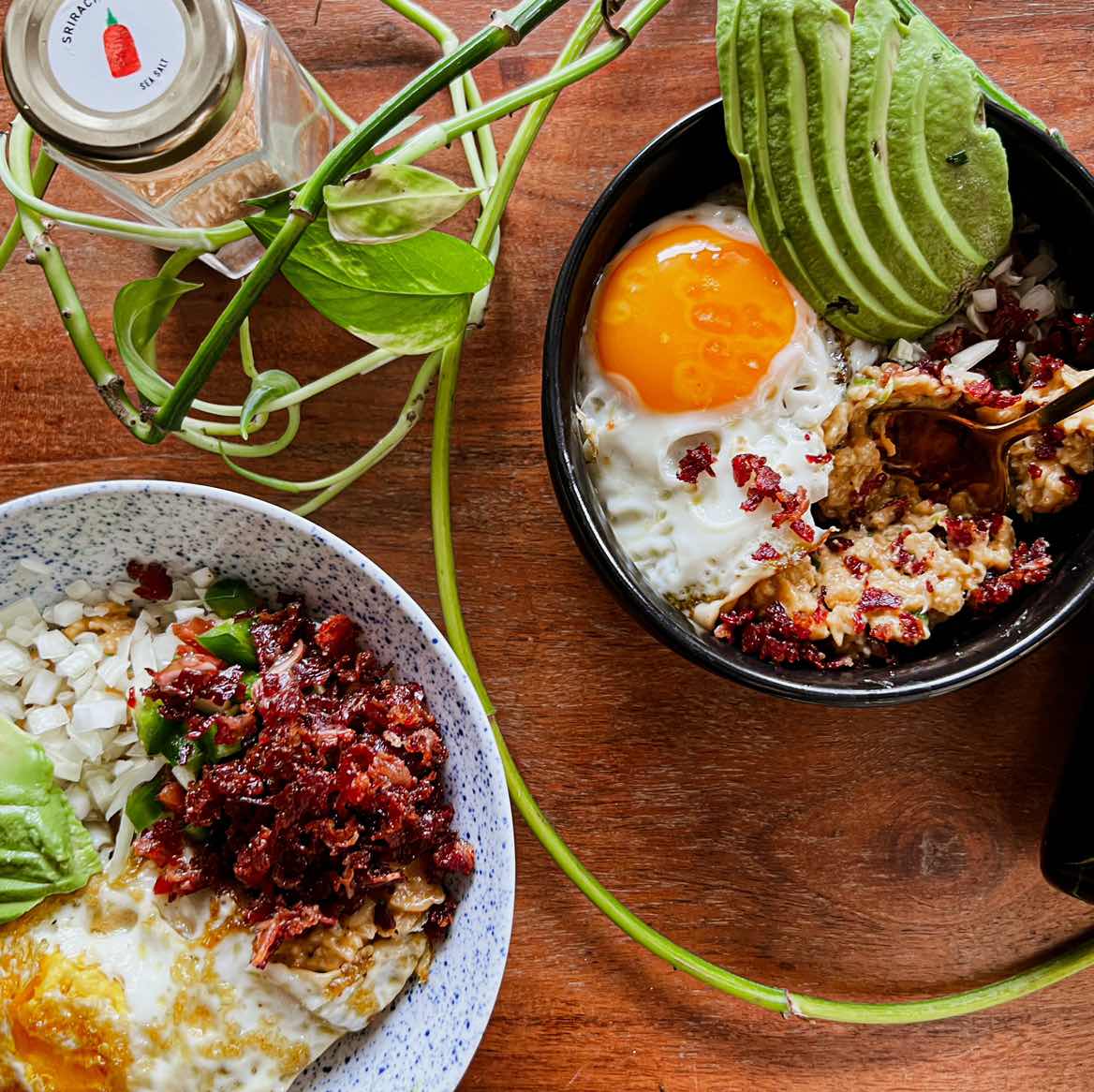 15 min bacon, cheddar and chive savoury oatmeal
