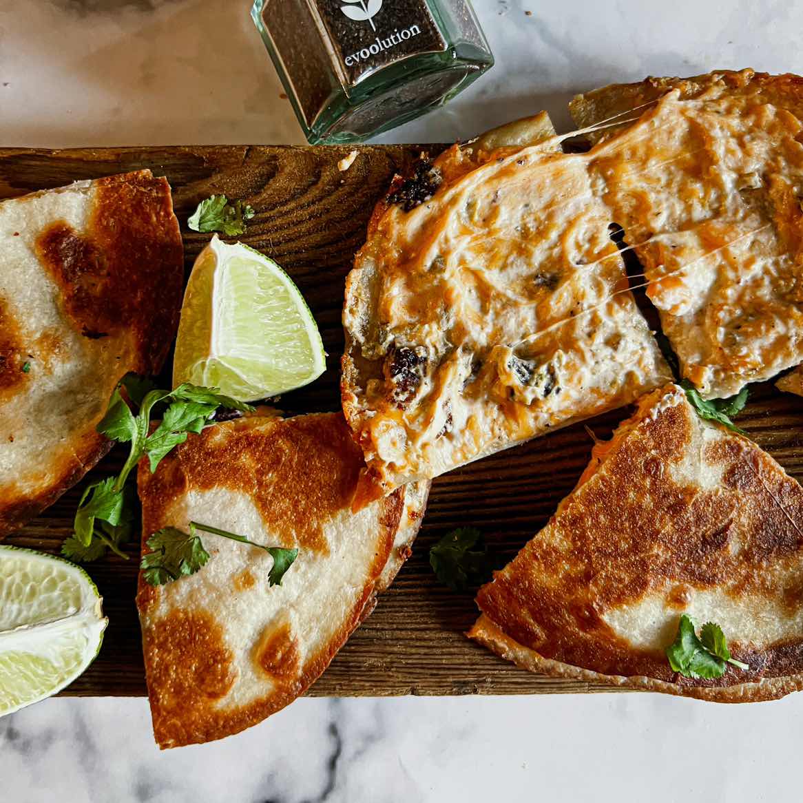 Jalapeño popper quesadillas 