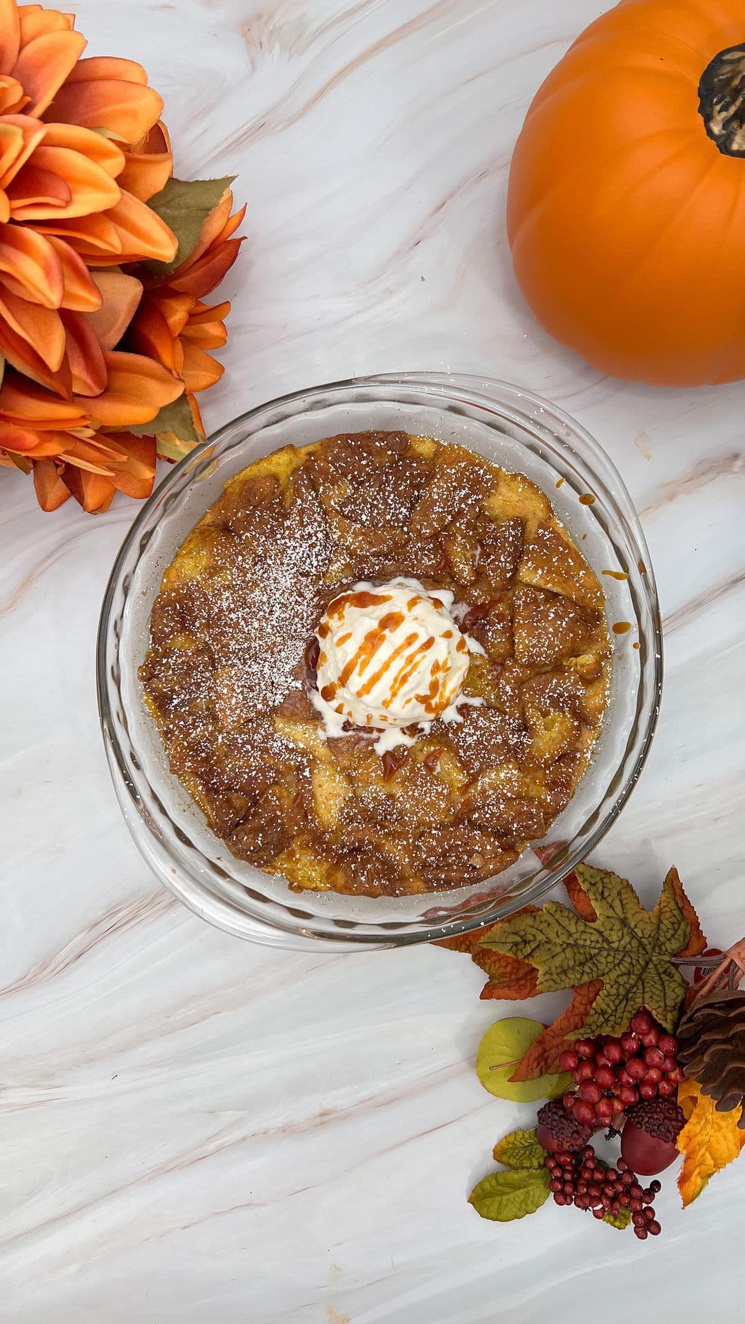 Pumpkin bread pudding!