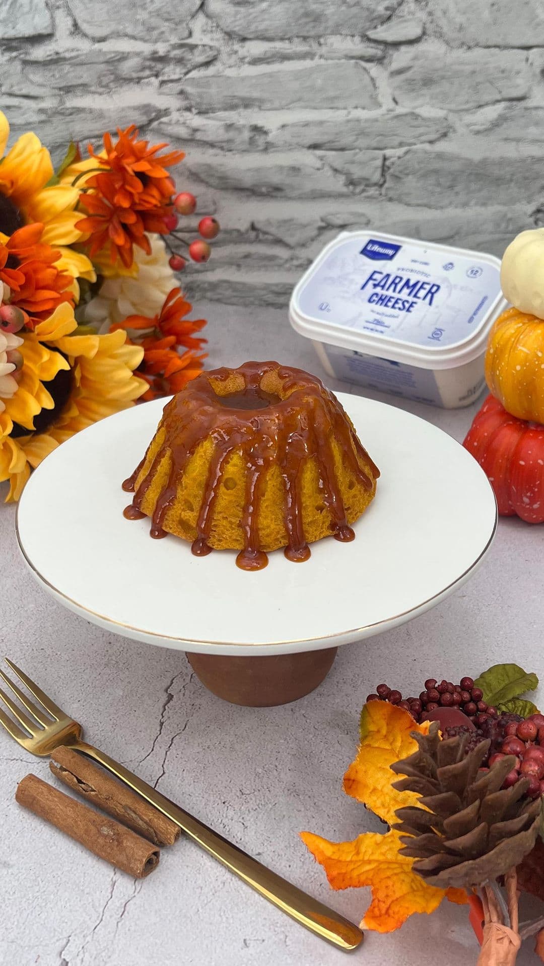 Pumpkin farmer cheese cake!