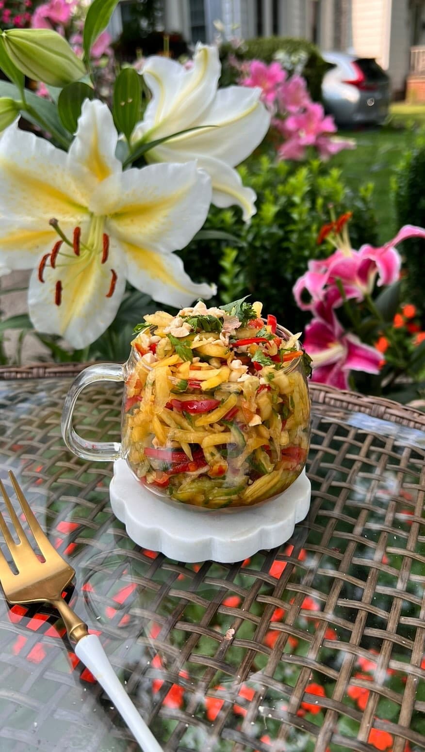 Mango cucumber salad-