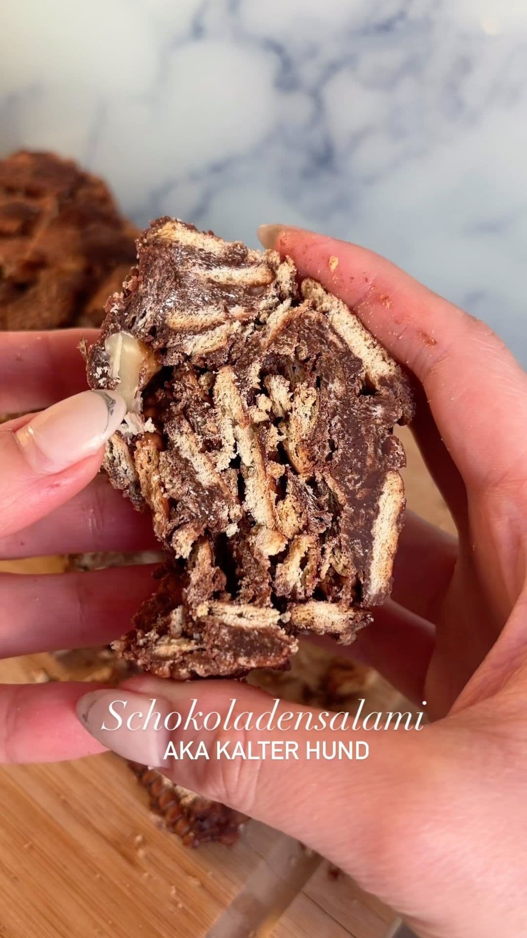 Simple chocolate “salami”